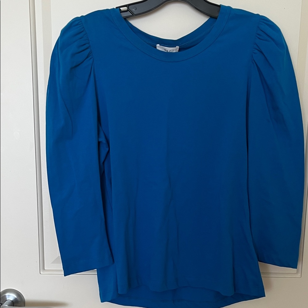 A.L.C. Royal Blue Puff-Sleeve Long Sleeve Tee. Size xs. NWT